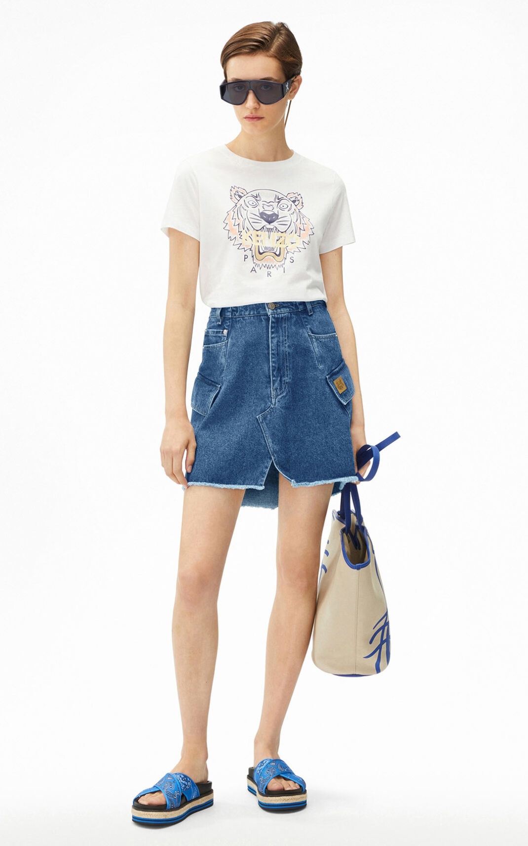Tiger short denim skirt - 2