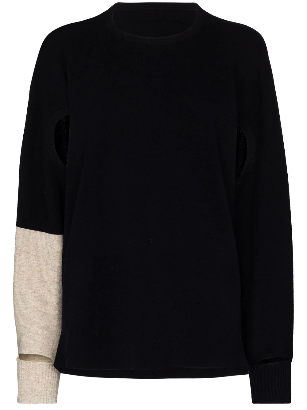 cut-out panelled sweatshirt - 1