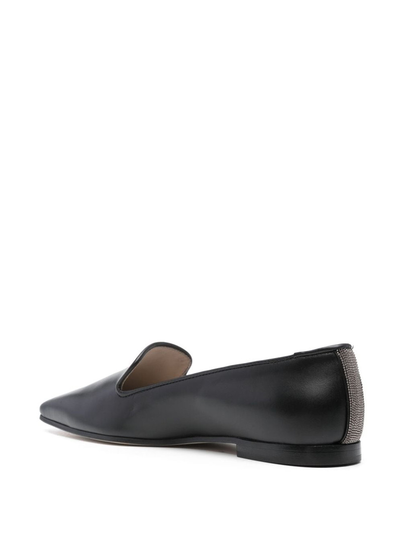 rhinestone-embellished leather loafers 3
