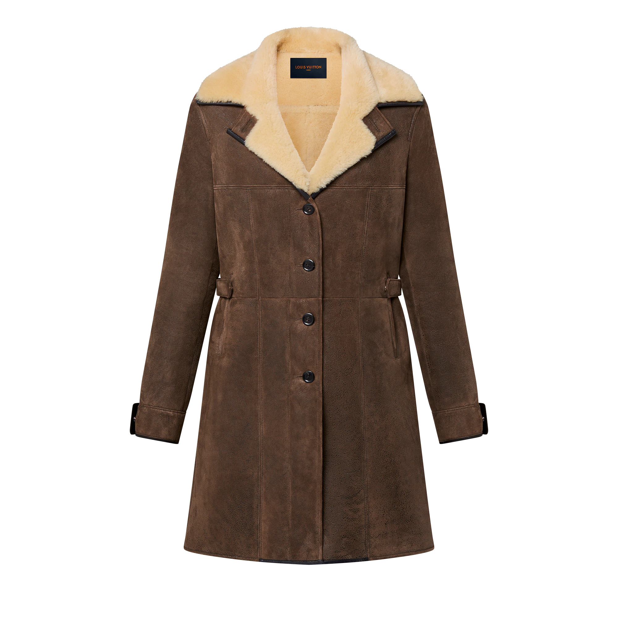 Button-Up Shearling Coat - 1
