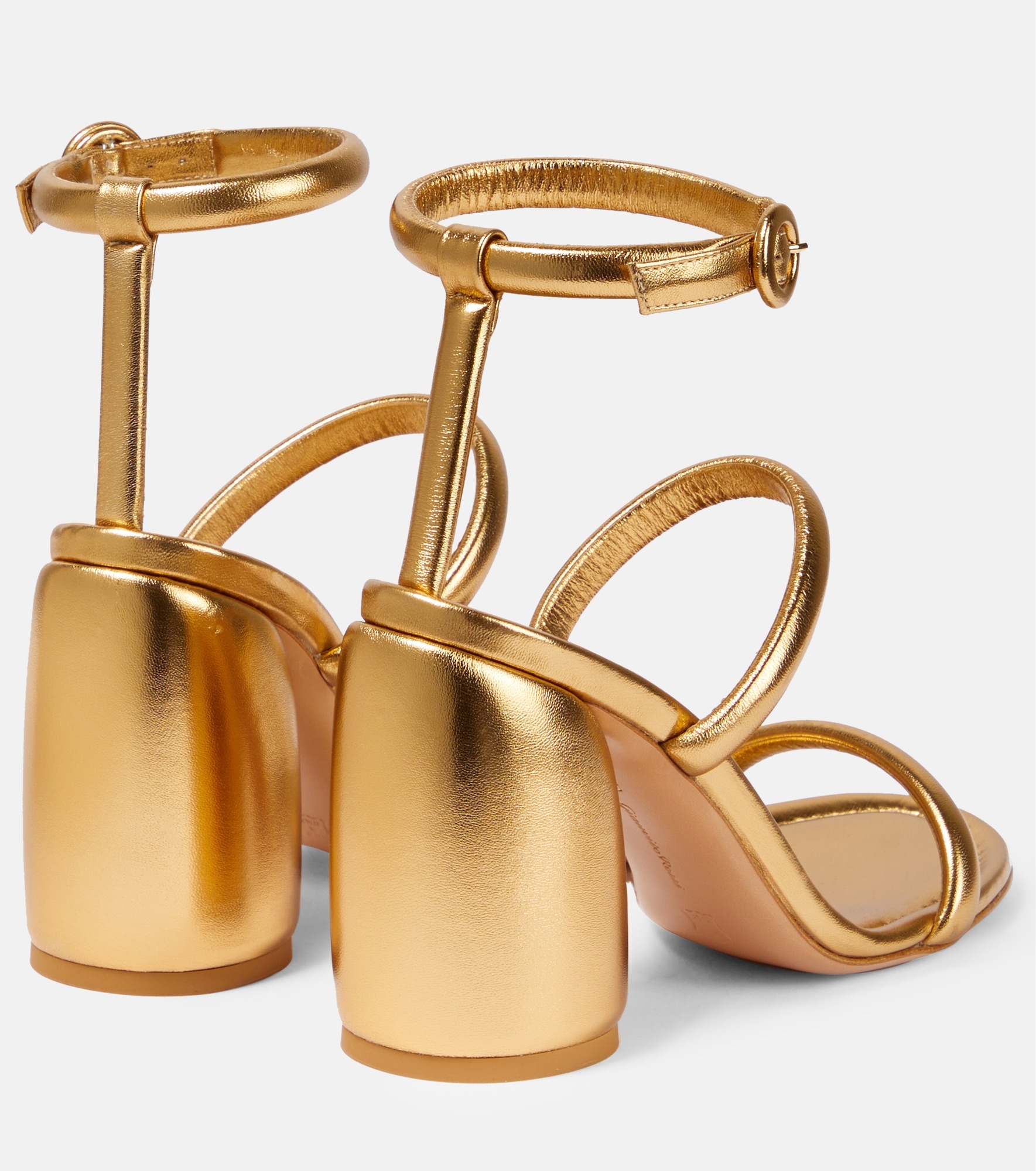 Adrie metallic leather sandals - 3