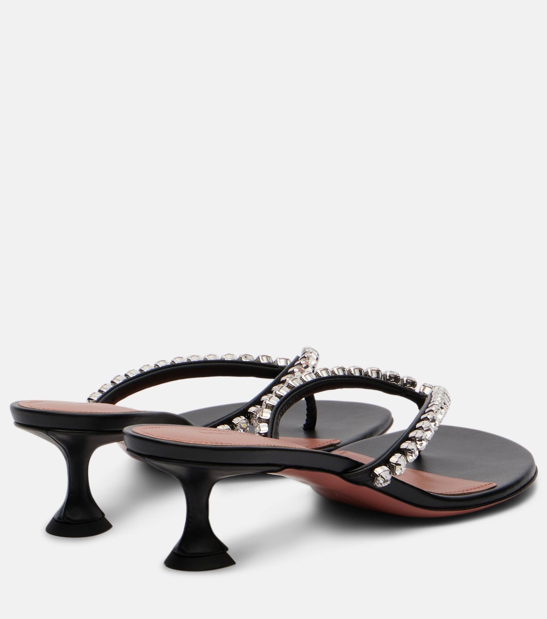 Gigi 45 embellished leather thong sandals - 2