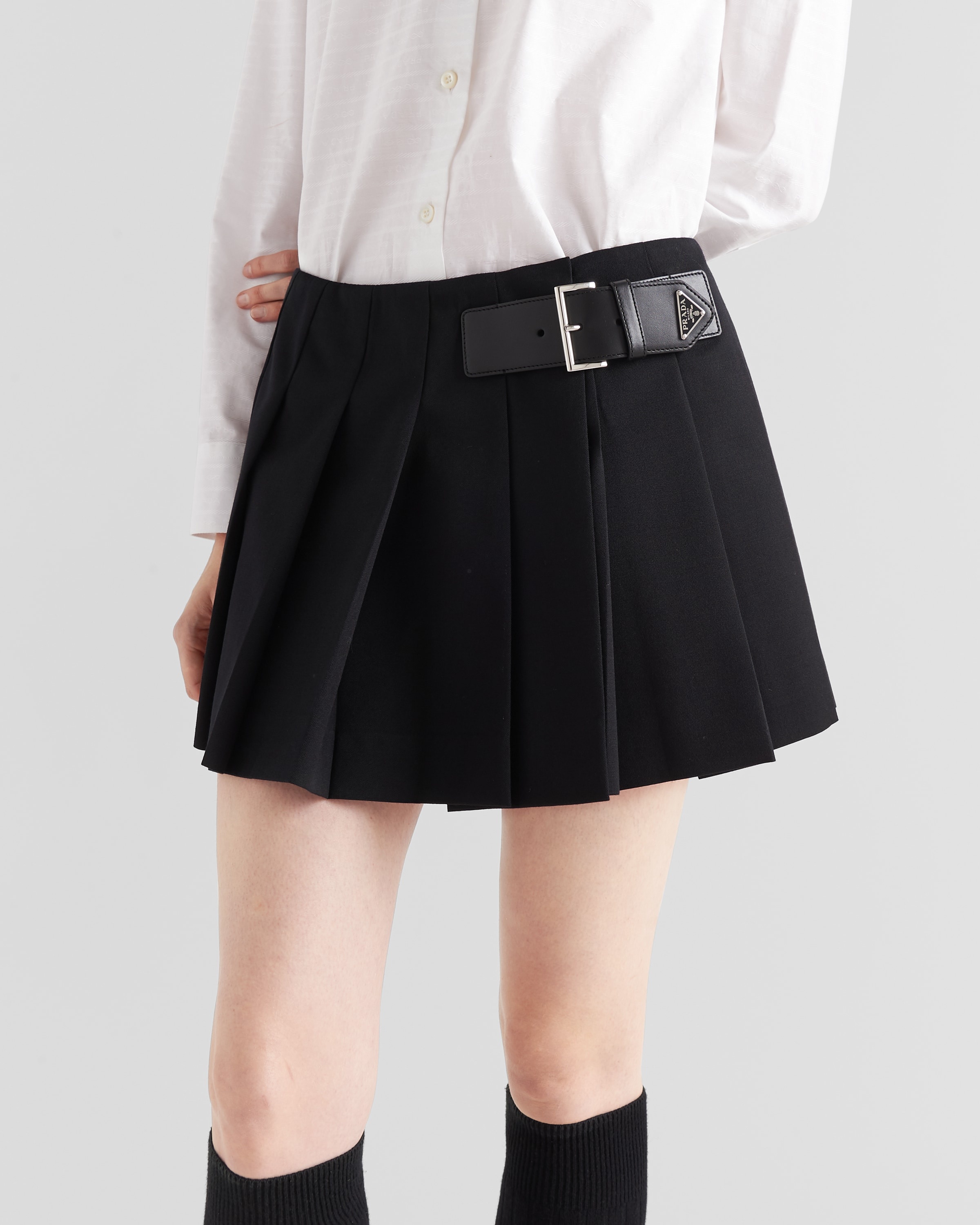 Gabardine miniskirt - 4
