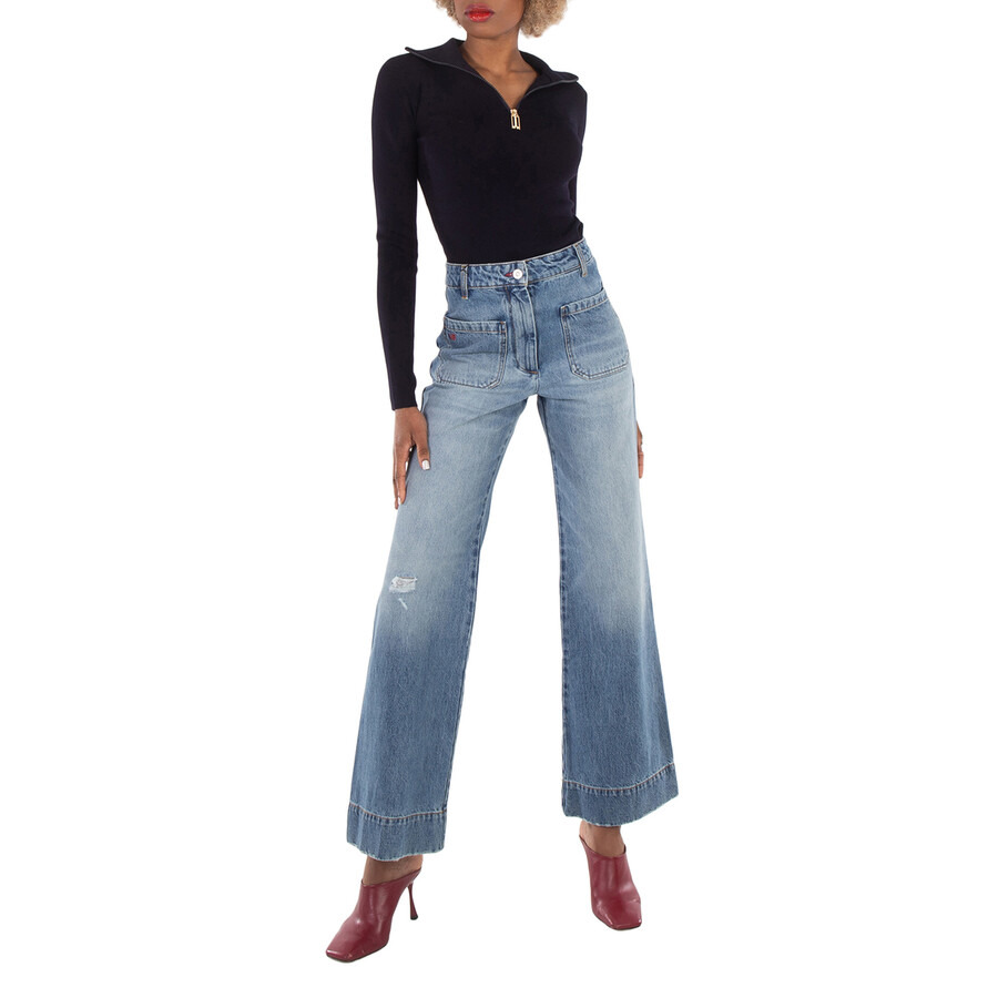Victoria Beckham Alina Denim Bootcut Jeans - 6