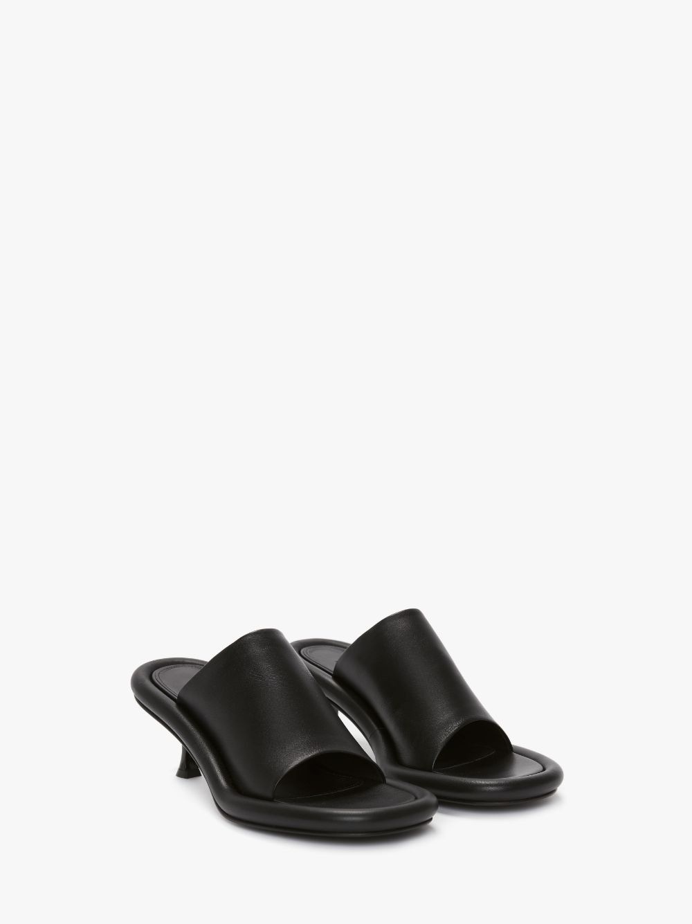 BUMPER-TUBE LEATHER KITTEN HEEL MULES - 2
