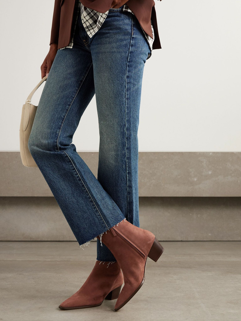 Manolo Blahnik Aliera 50 nubuck ankle boots Dark brown outlook