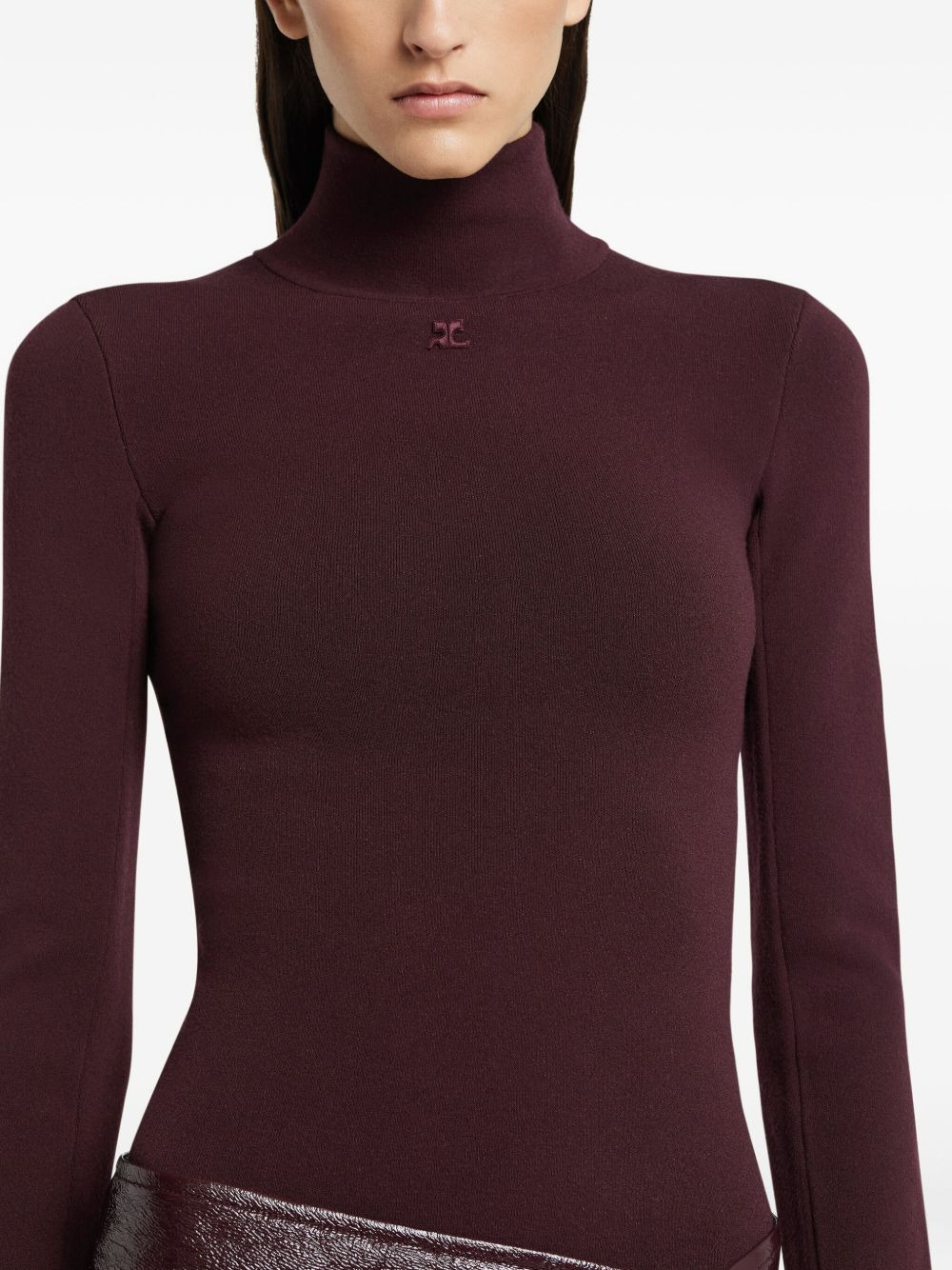 mock-neck long-sleeve sweater - 5