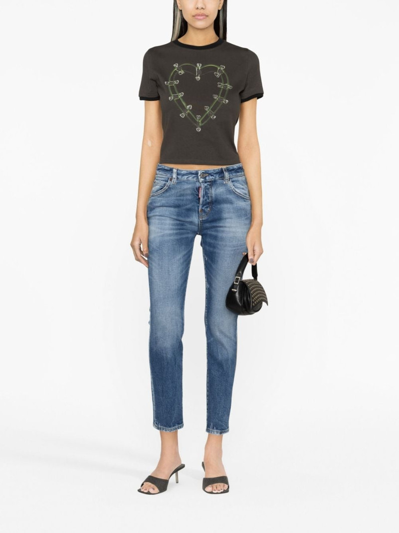 DSQUARED2 logo-patch tapered jeans outlook