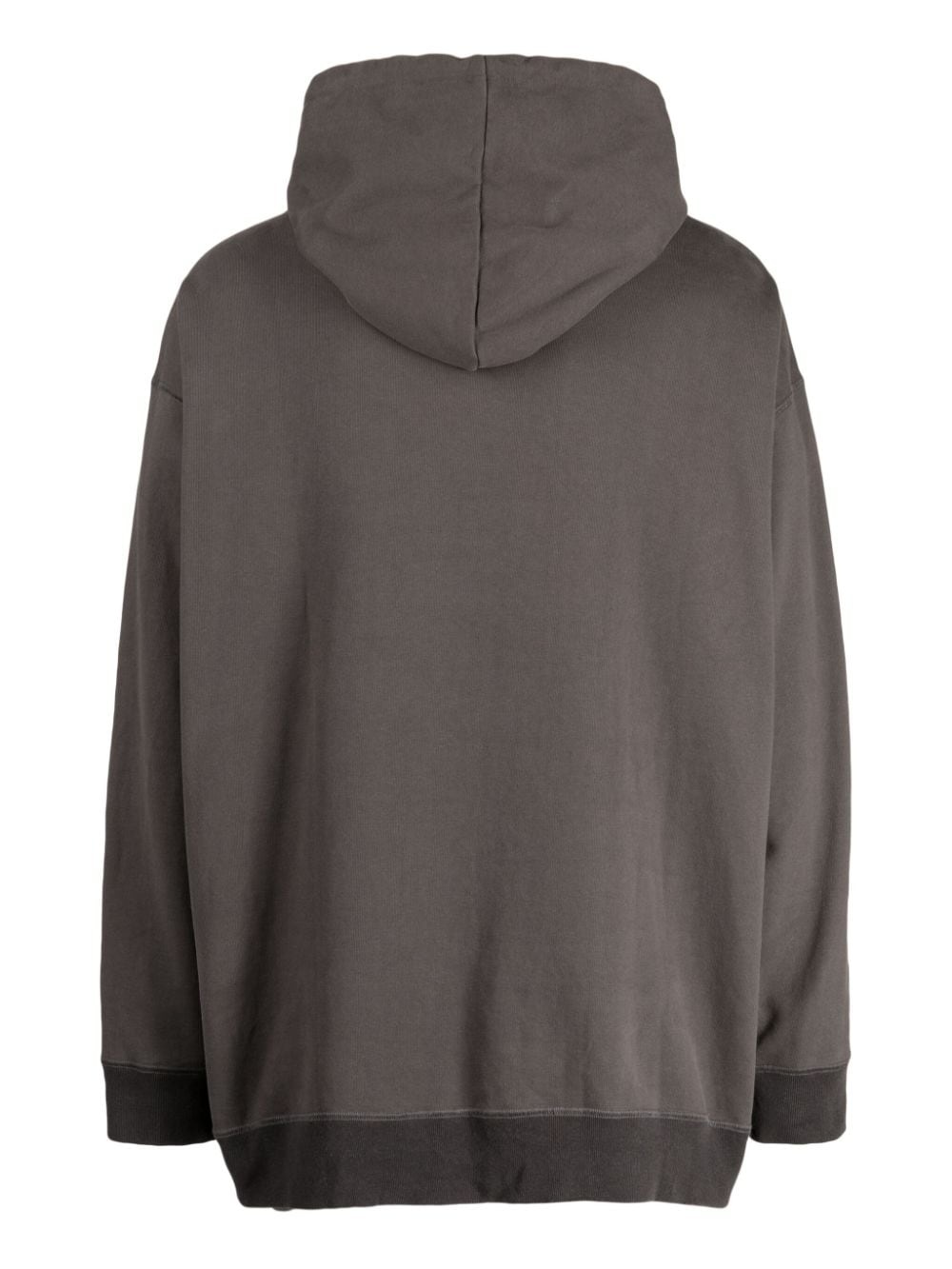 logo-embroidered cotton hoodie - 2