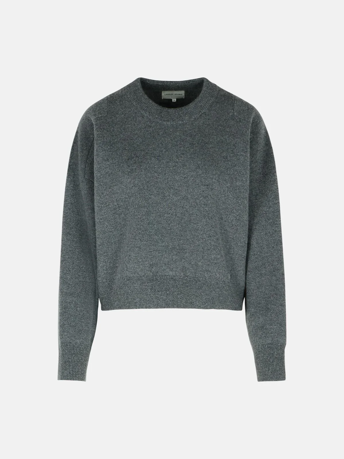 'BOXY MIRO' GREY CASHMERE SWEATER - 1