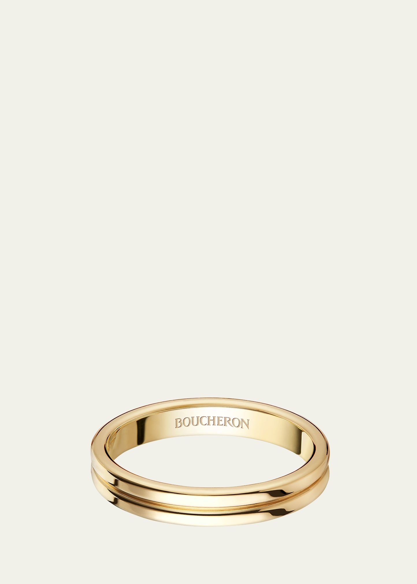 18k Gold Double Godron Wedding Band - 1