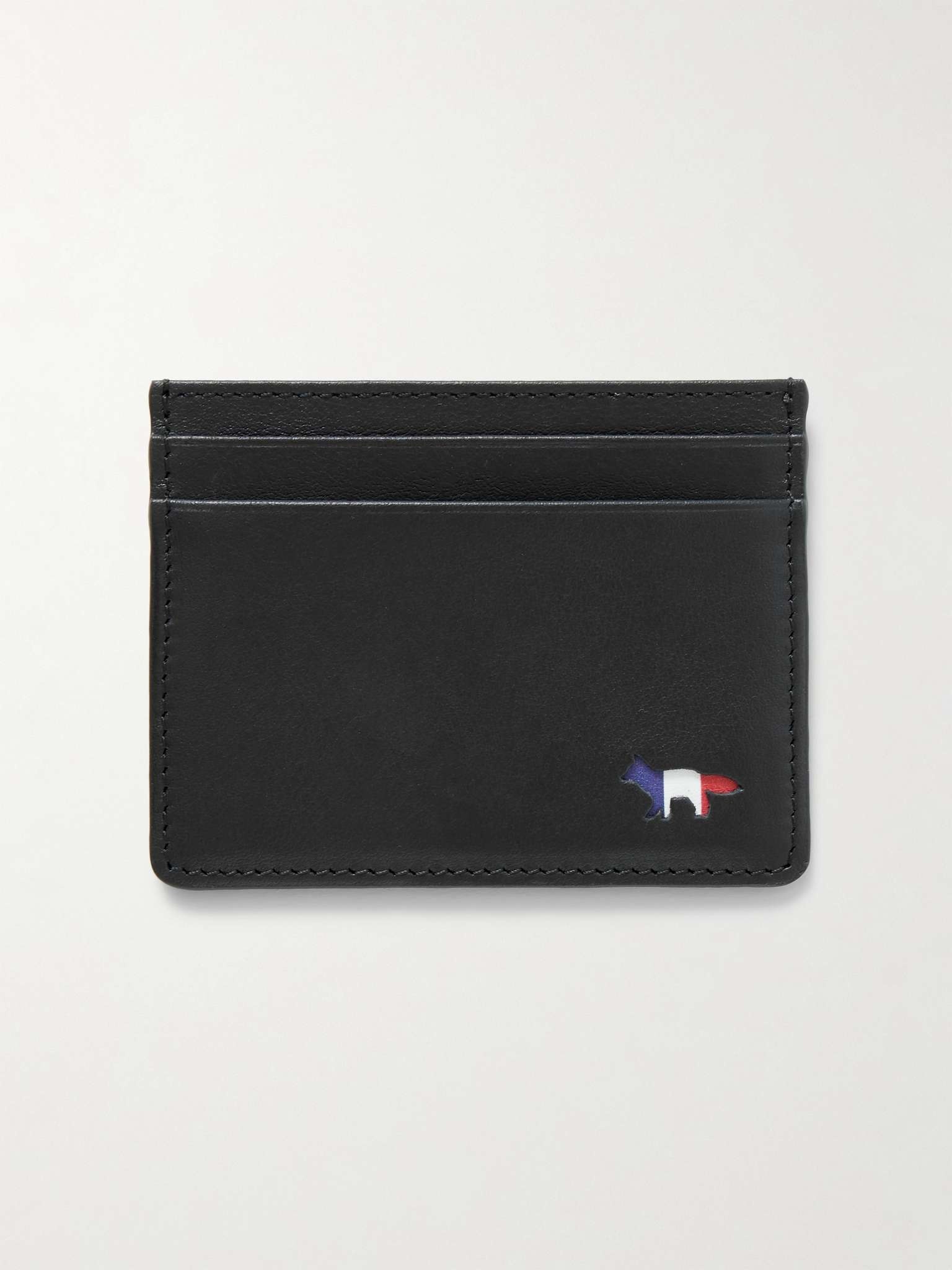 Maison Kitsuné Logo-Detailed Leather Cardholder | REVERSIBLE