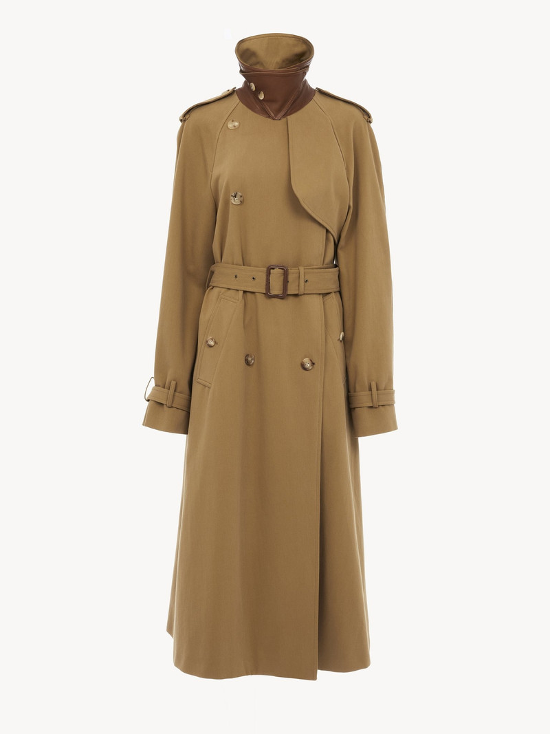 Chloé LONG TRENCH COAT IN COTTON GABARDINE outlook
