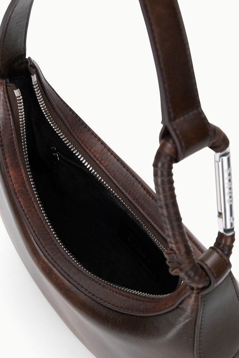 STAUD ALDEN SHOULDER BAG ESPRESSO DISTRESSED 6