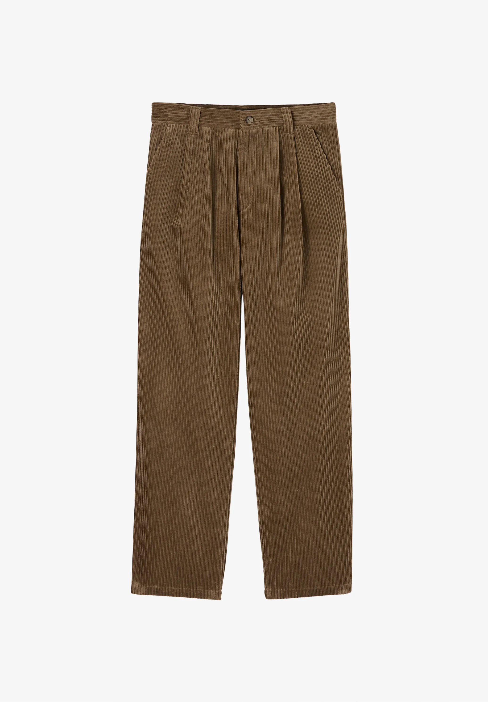 RICKY PANTS - LOOSE-FIT TAUPE CORDUROY PANTS - 1
