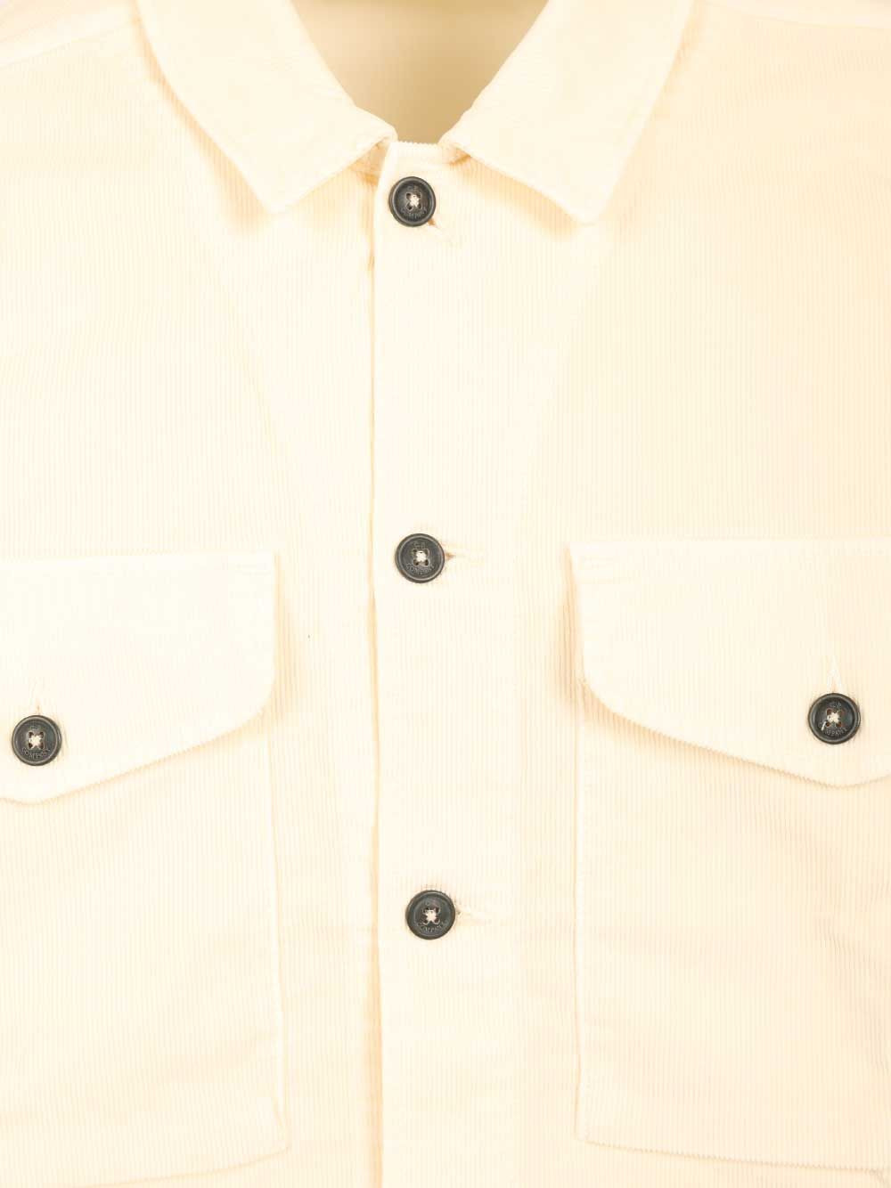 Overshirt In Stretch Velvet Shirts Green - 4