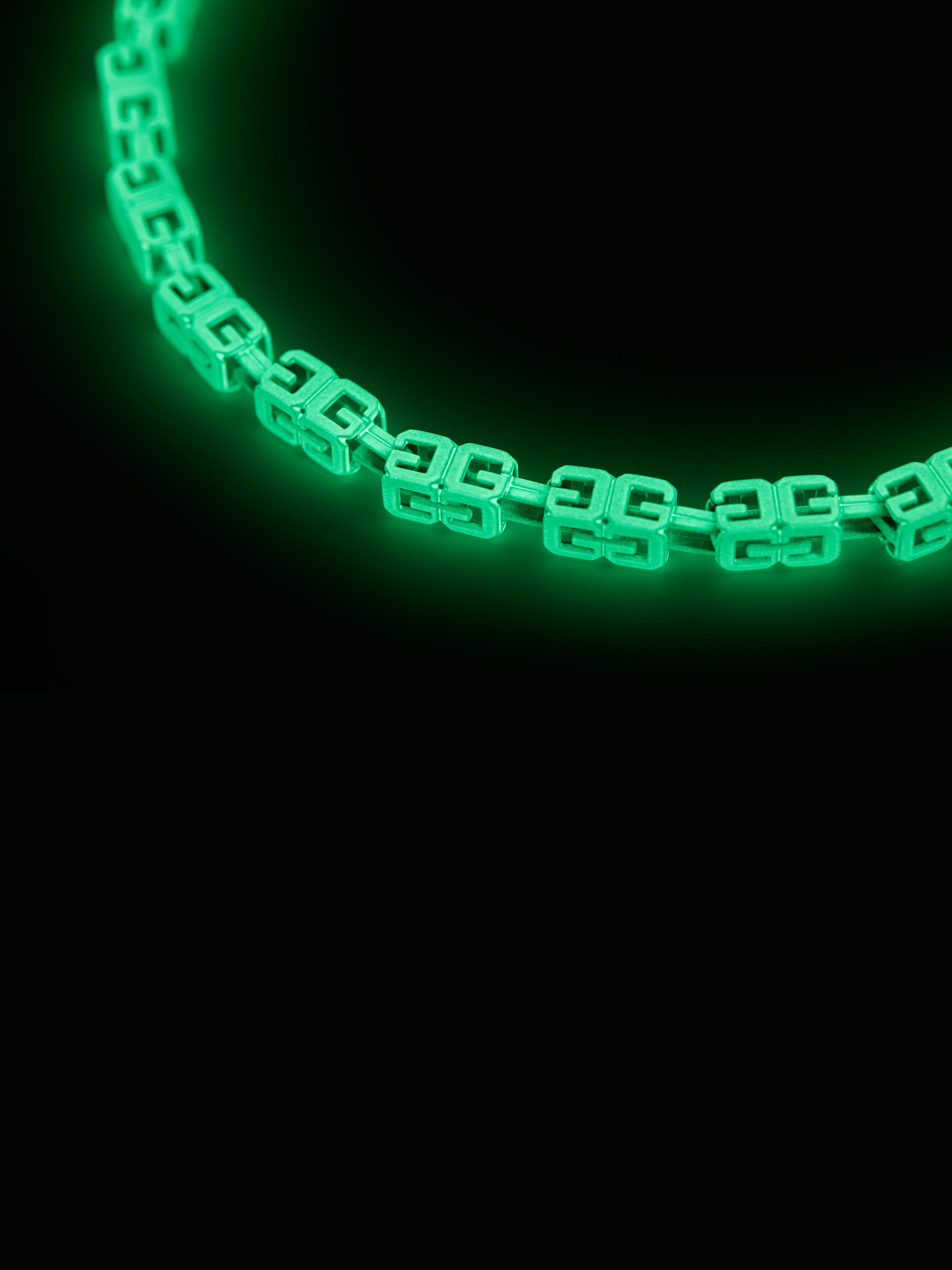 G CUBE NECKLACE IN GLOW IN THE DARK ENAMEL - 2