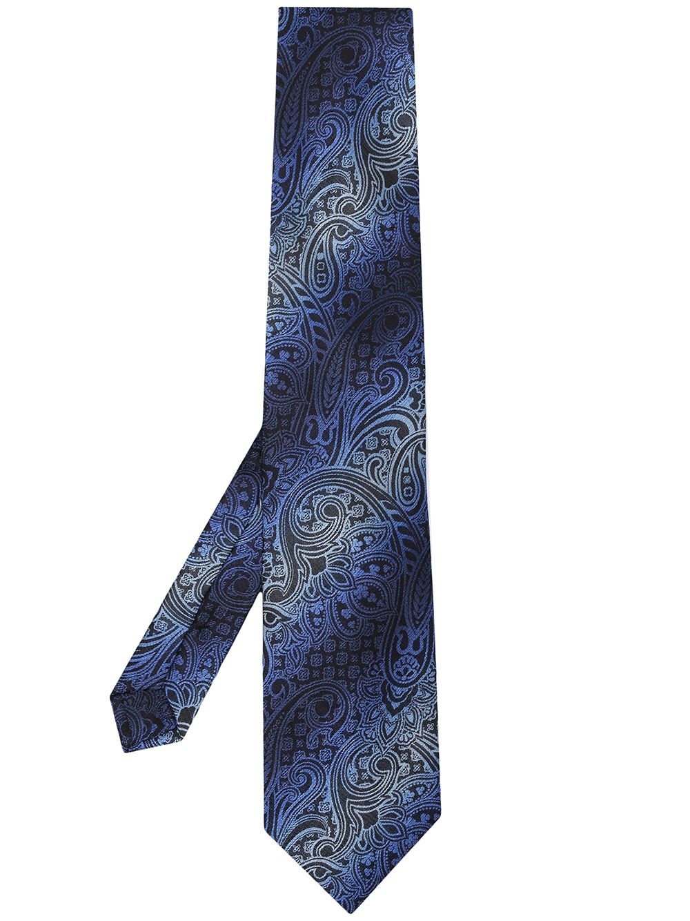 paisley-print silk tie - 1