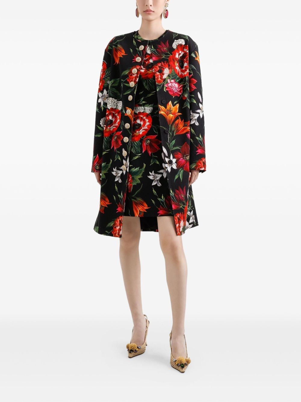 floral-print mini dress - 2