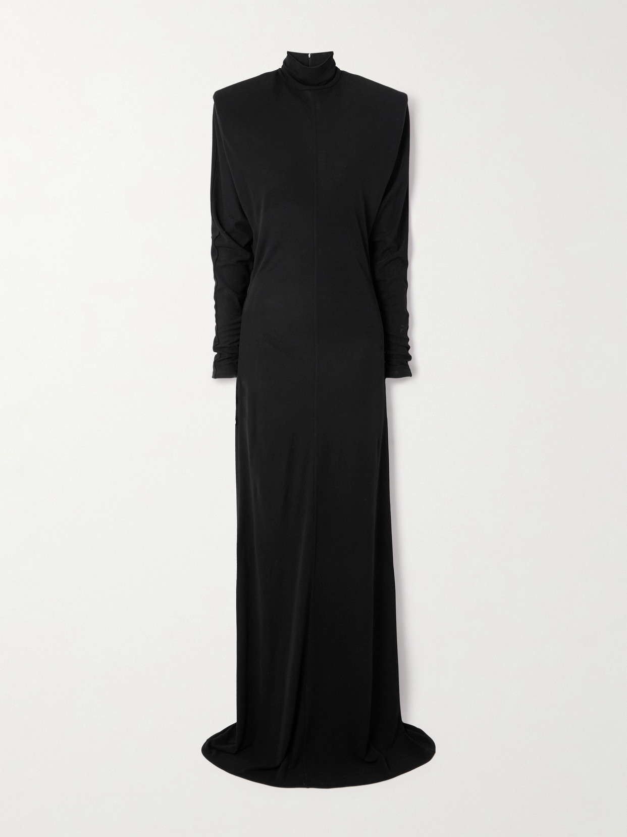 Crepe-jersey Turtleneck Gown - 1