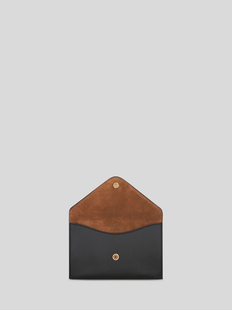 LEATHER CLUTCH BAG WITH PEGASO - 3