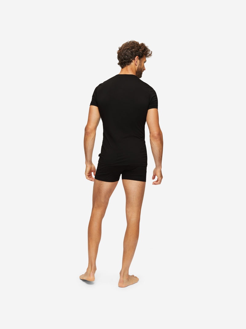 Men's Underwear T-Shirt Jack Pima Cotton Stretch Black - 6