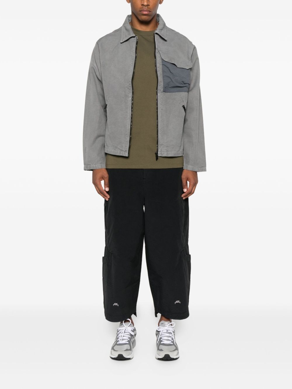 zip-fastening panelled jacket - 2