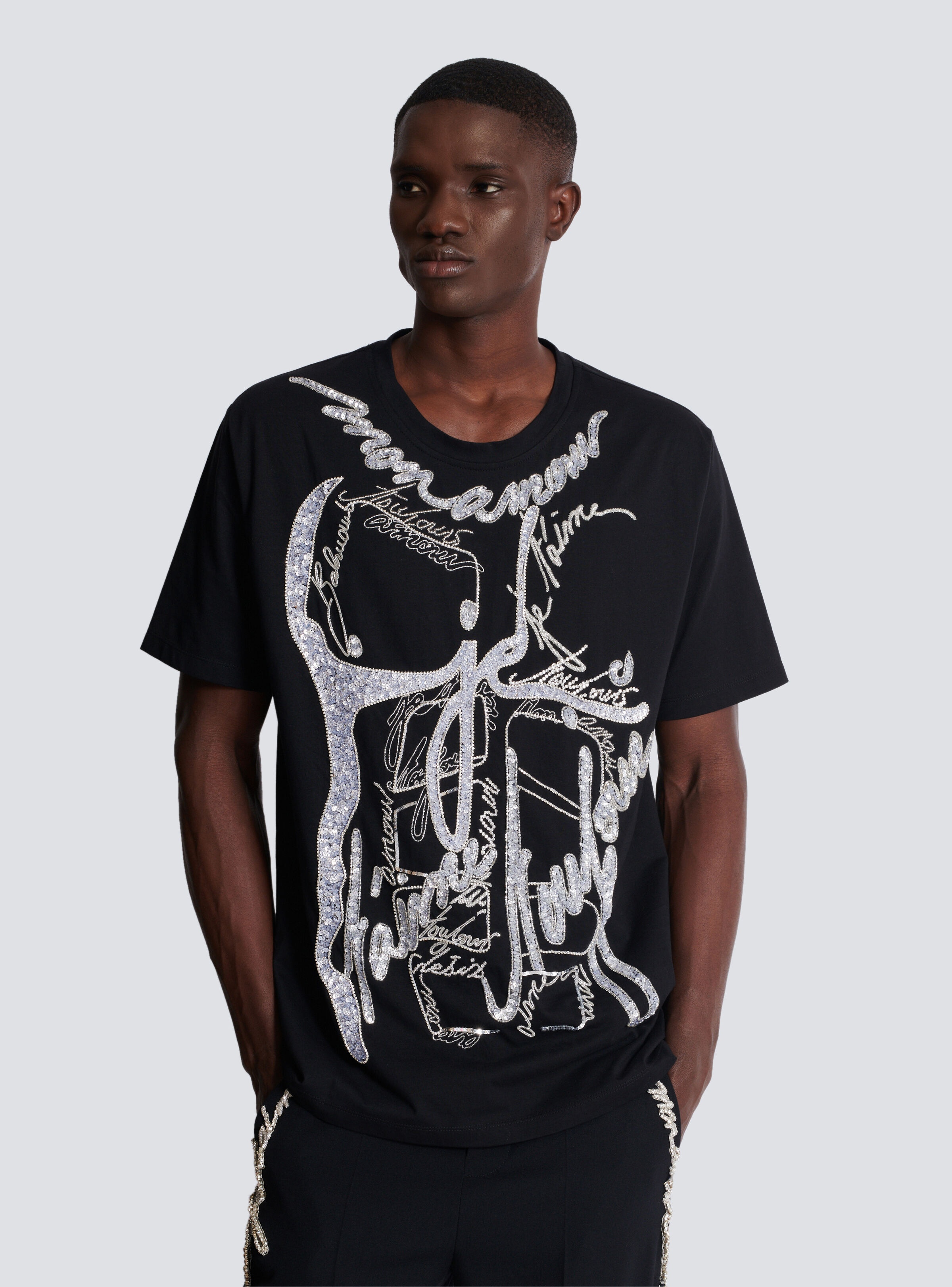 T-shirt with torso and "Love Letter" embroidery - 6