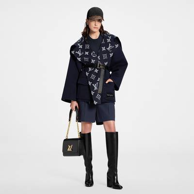 Louis Vuitton Flap Pocket Hooded Wrap Coat outlook