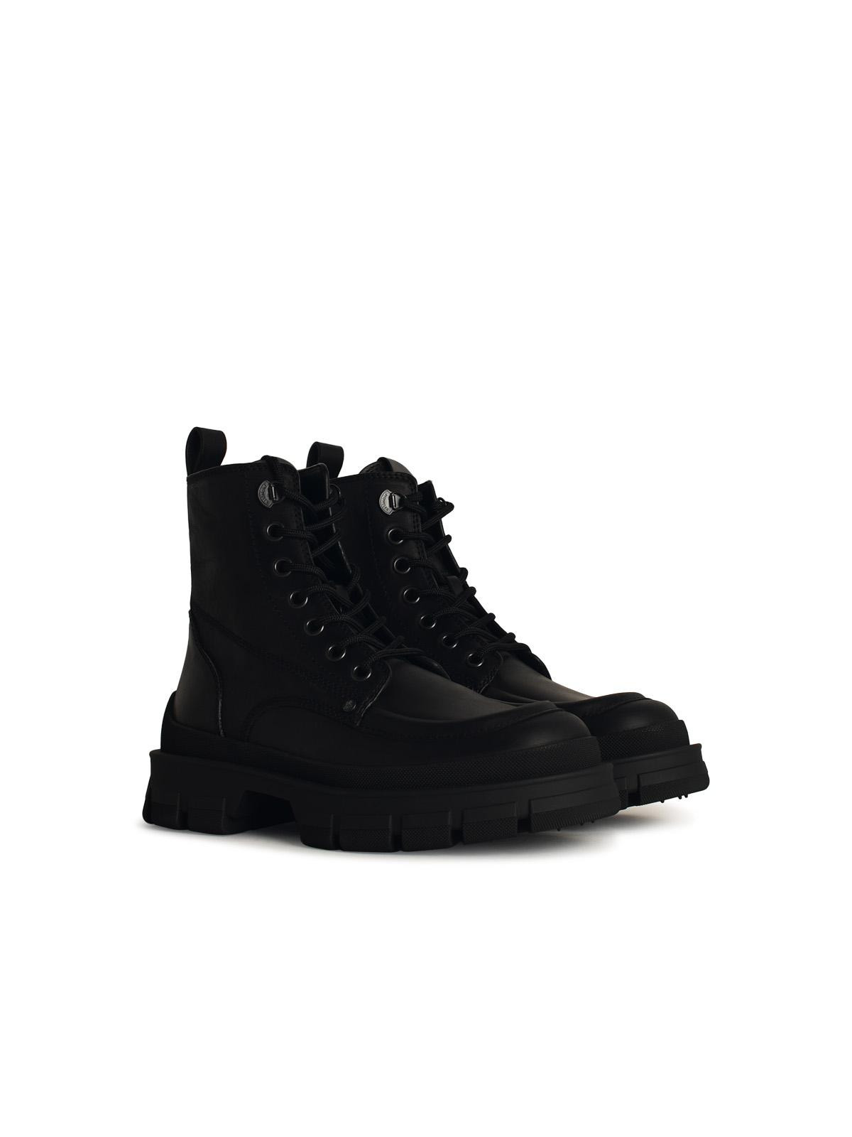 Moncler 'Hevea' Black Leather Boots Men - 2