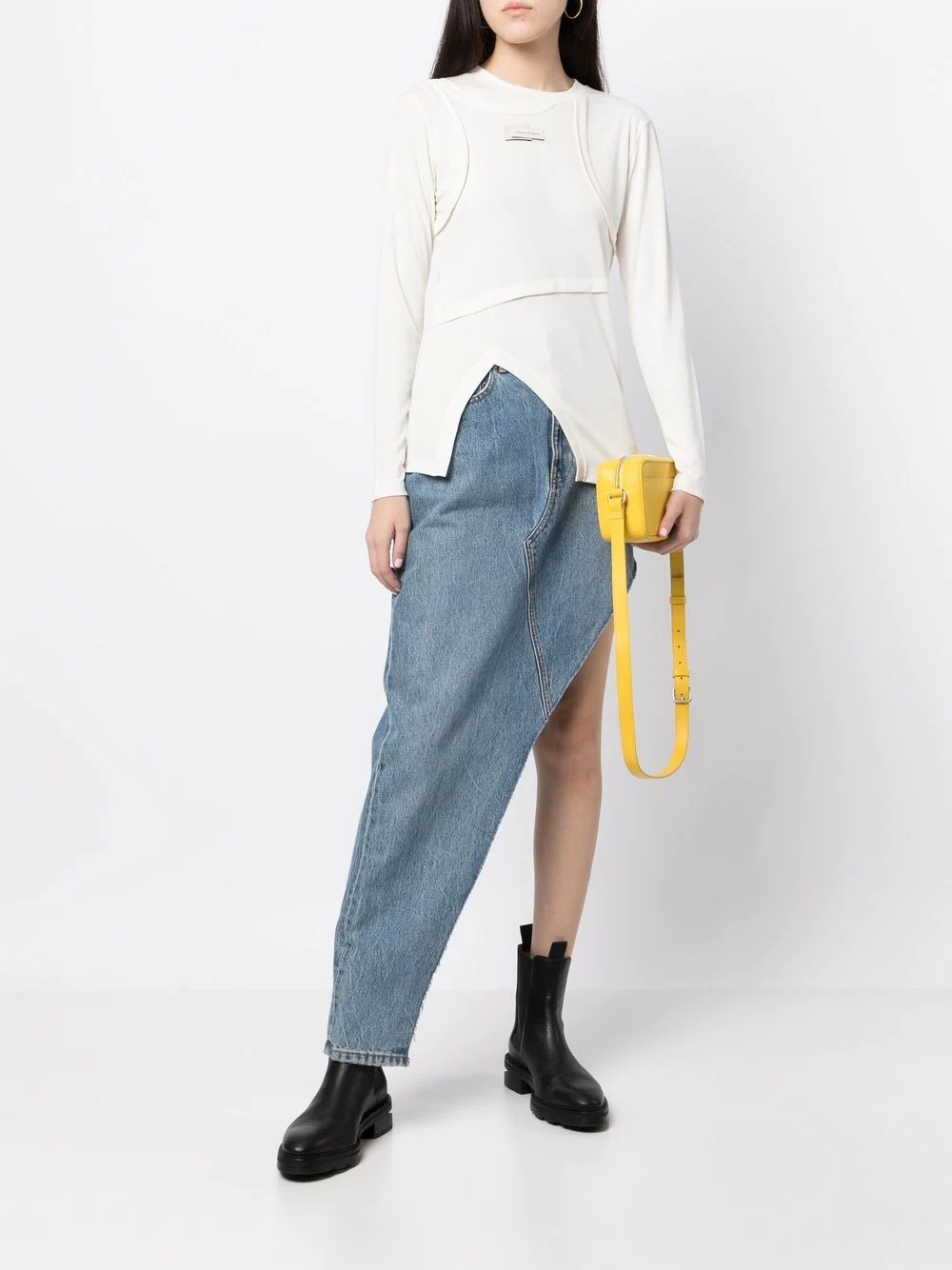 crew-neck fitted jumper - 2