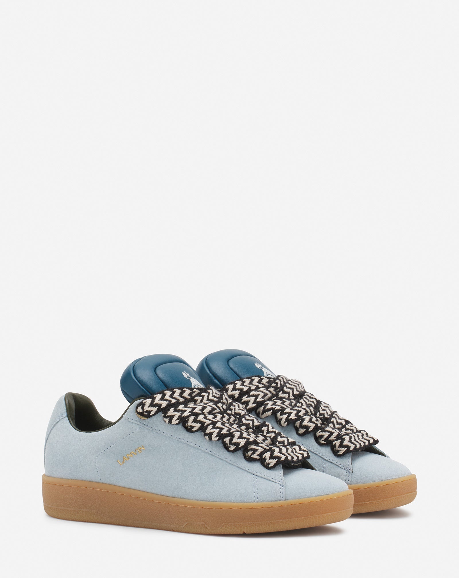 LANVIN X FUTURE HYPER CURB SNEAKERS IN LEATHER AND SUEDE FOR WOMEN - 2