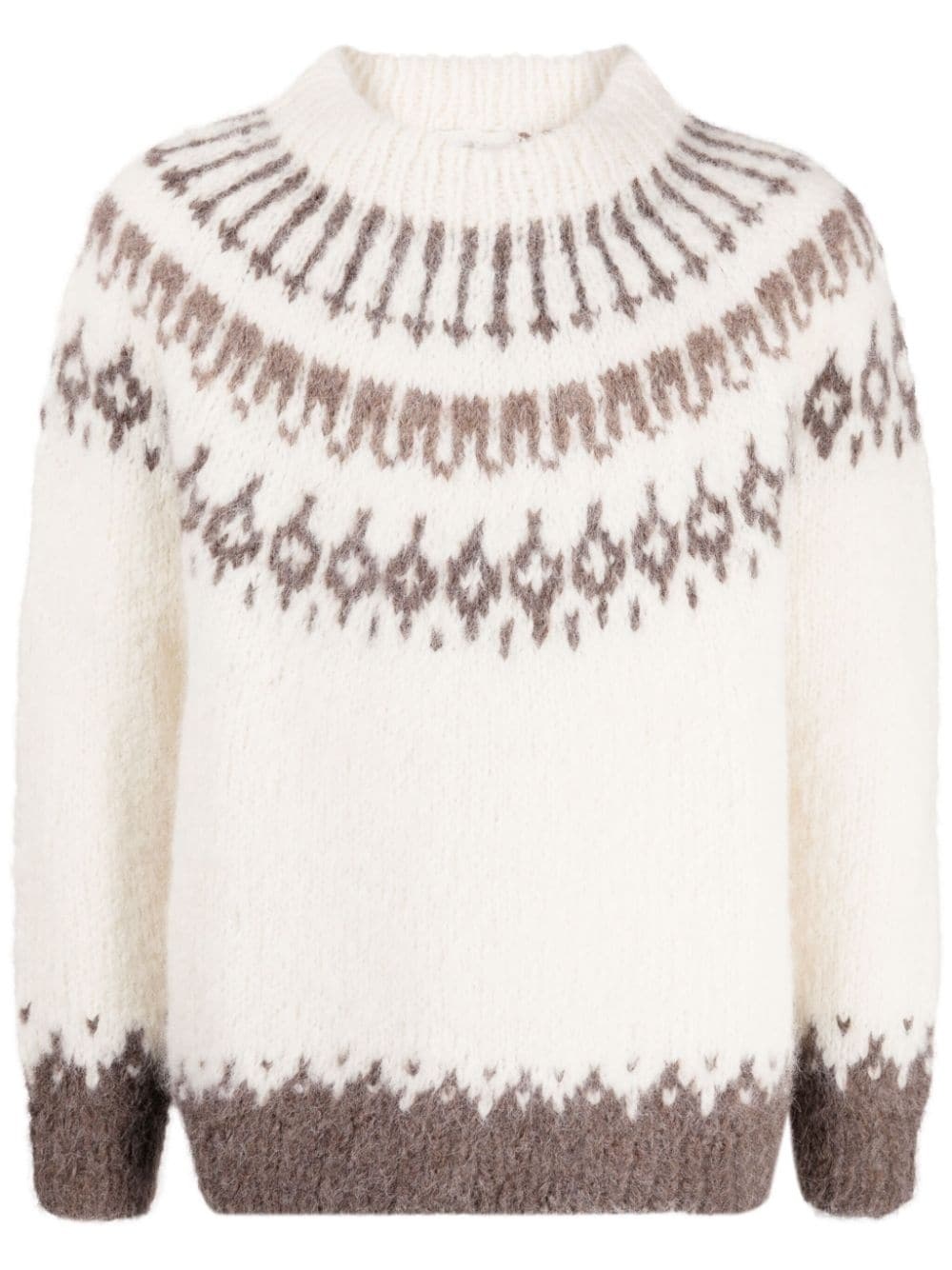 patterned intarsia-knit jumper - 1