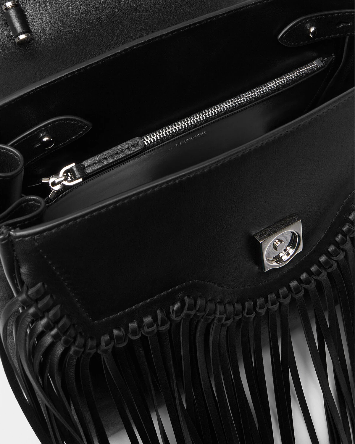 Versus Versace Lion Head Fringe Shoulder Bag