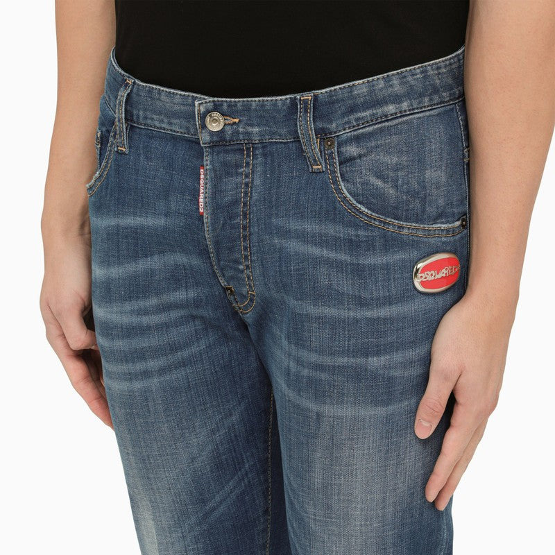 Dsquared2 Regular Blue Washed Denim Jeans Men - 4