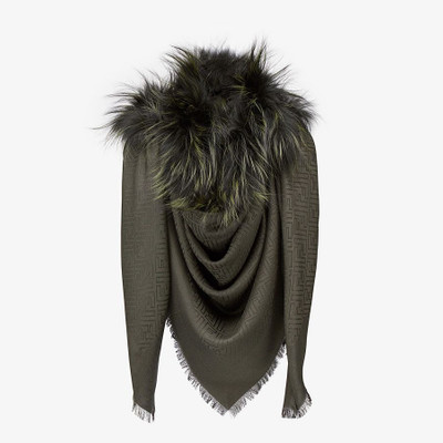 FENDI Shawl in silk, wool and fur outlook