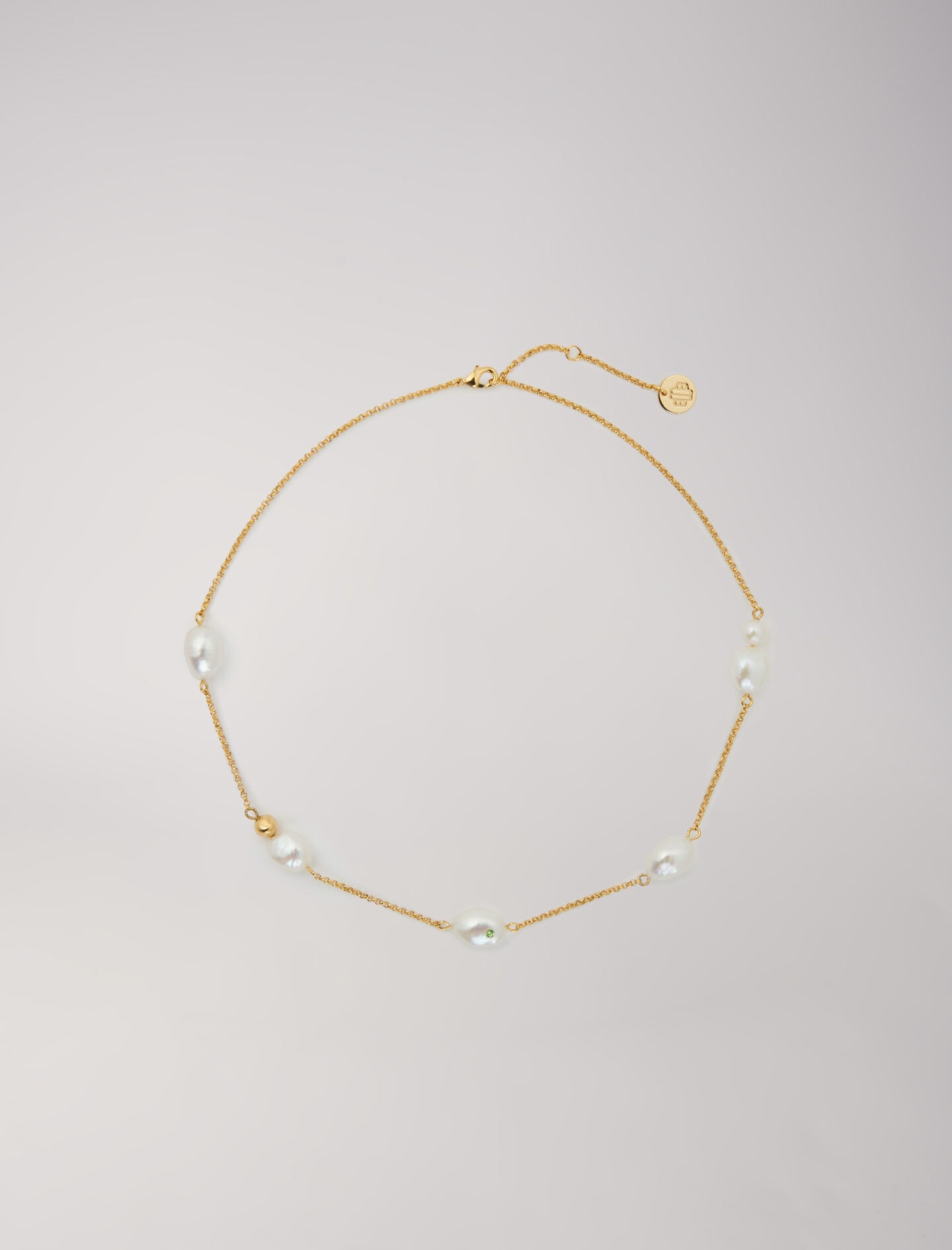 Gold chain and bead necklace - 1