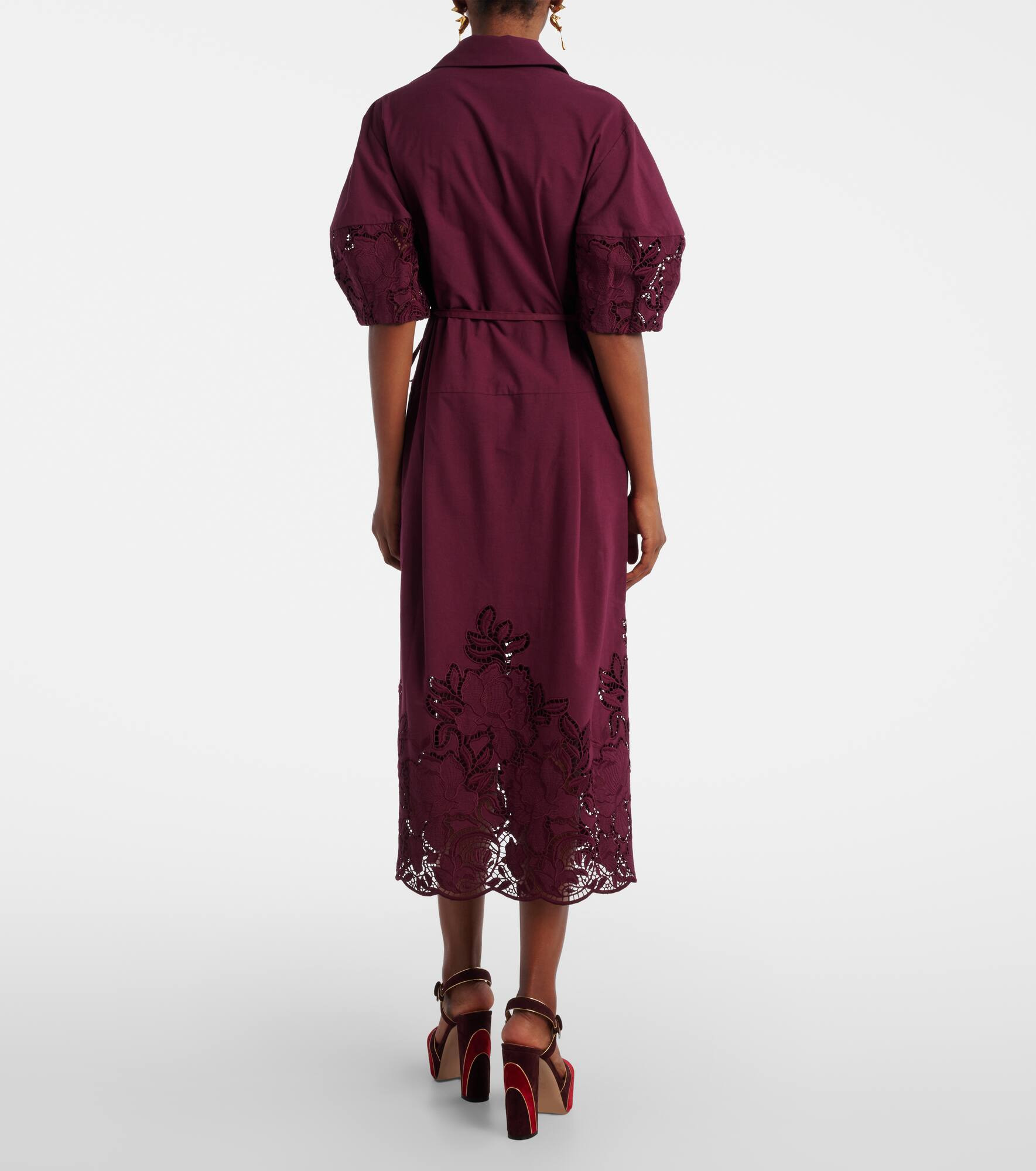 Cotton-blend shirt dress - 3