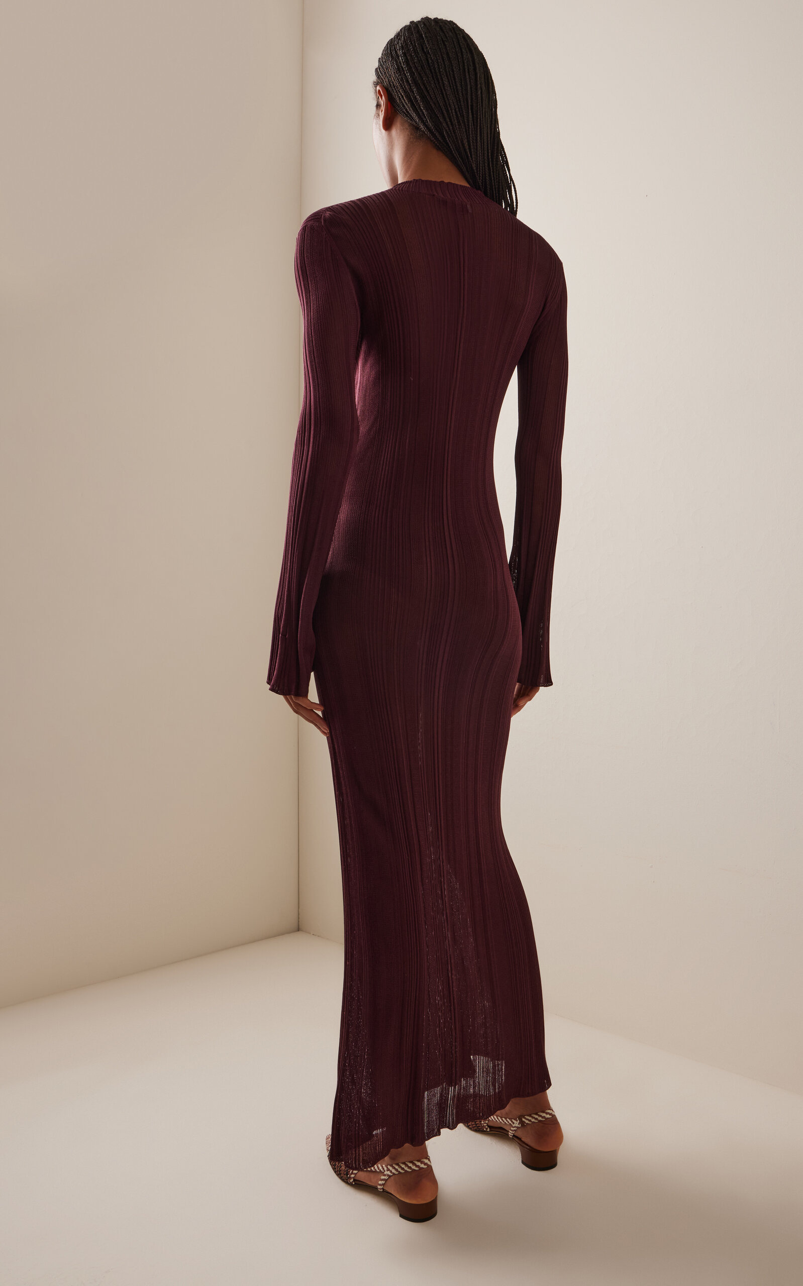 Atira Knit Silk Maxi Dress red - 4