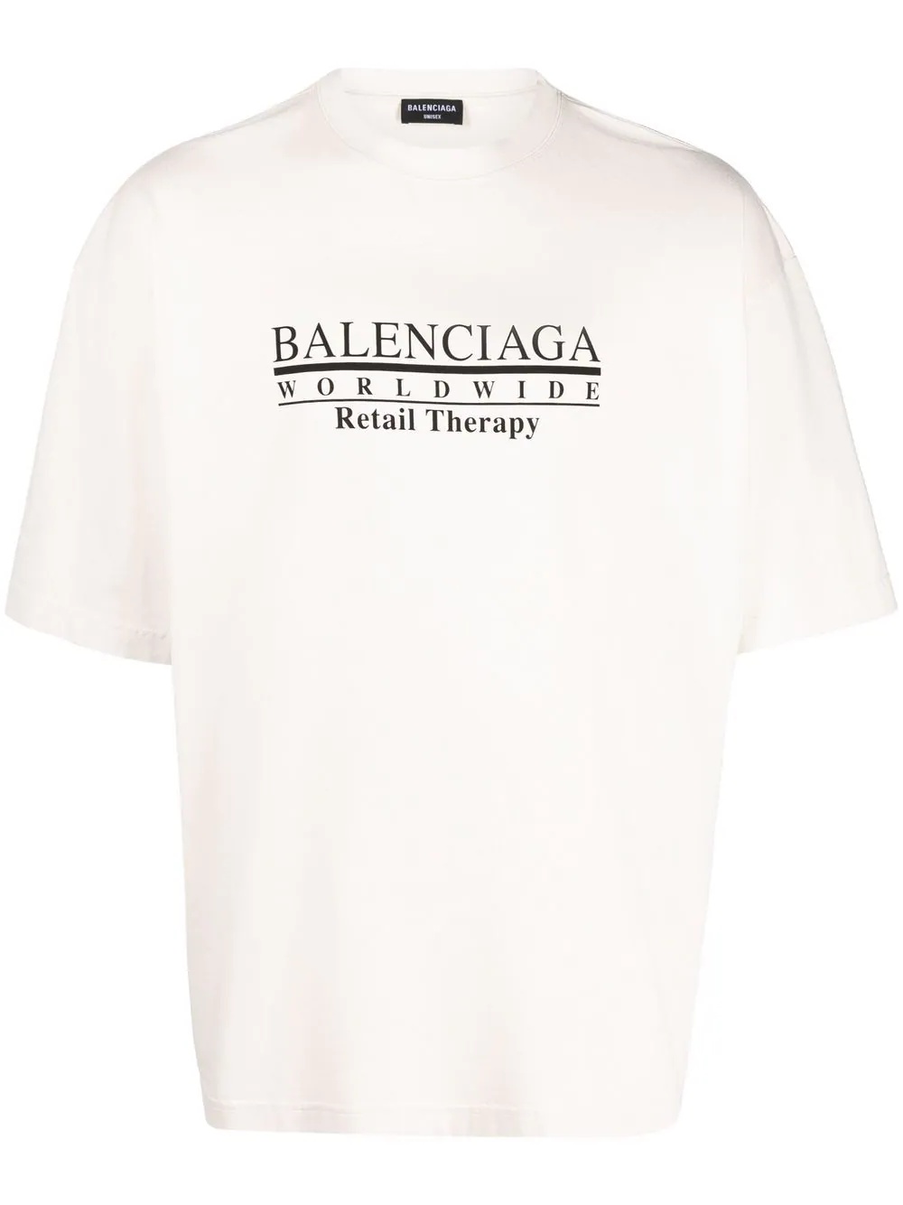 Retail Therapy slogan cotton T-shirt - 1