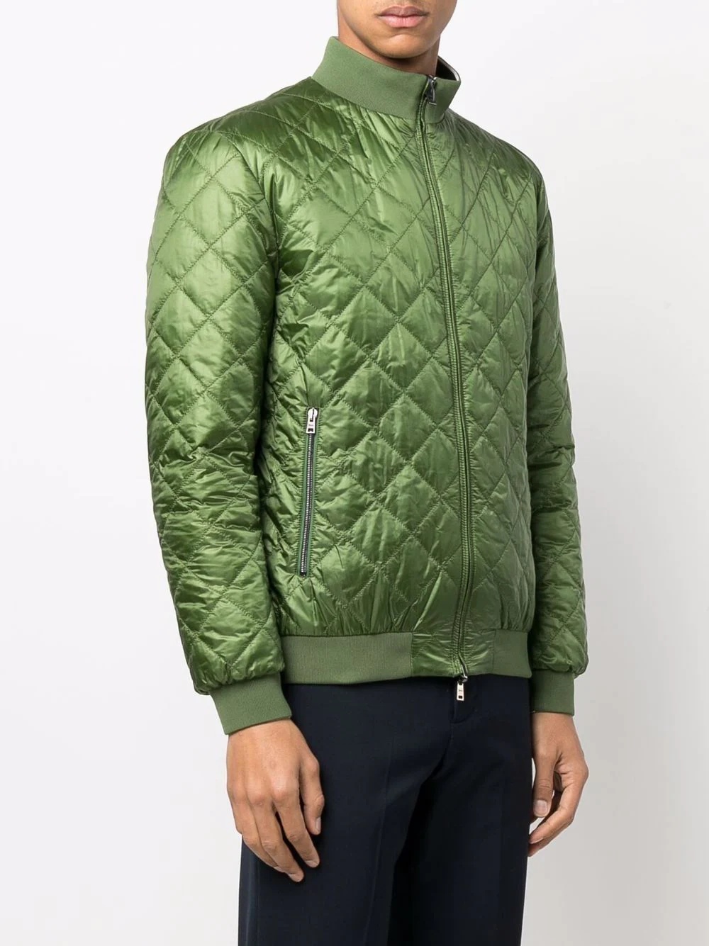 stripe-detail quilted down jacket - 3