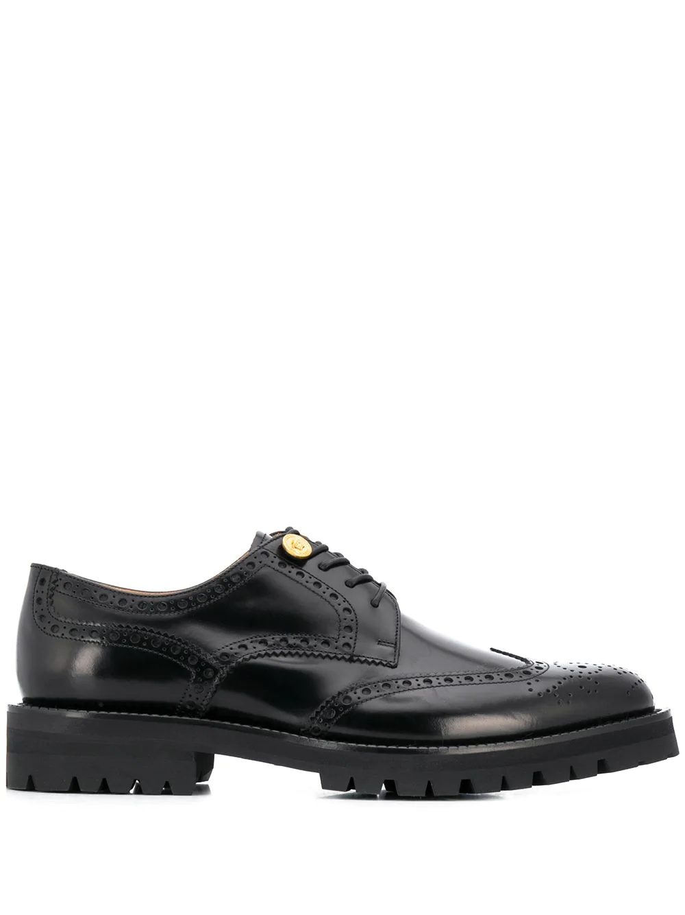 Medusa embossed button brogues - 1