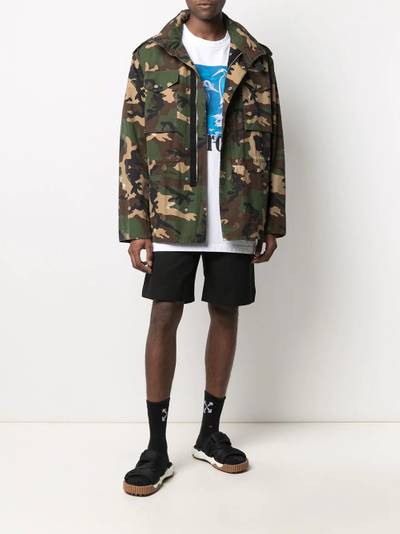 Off-White camouflage-print zip-up bomber jacket outlook