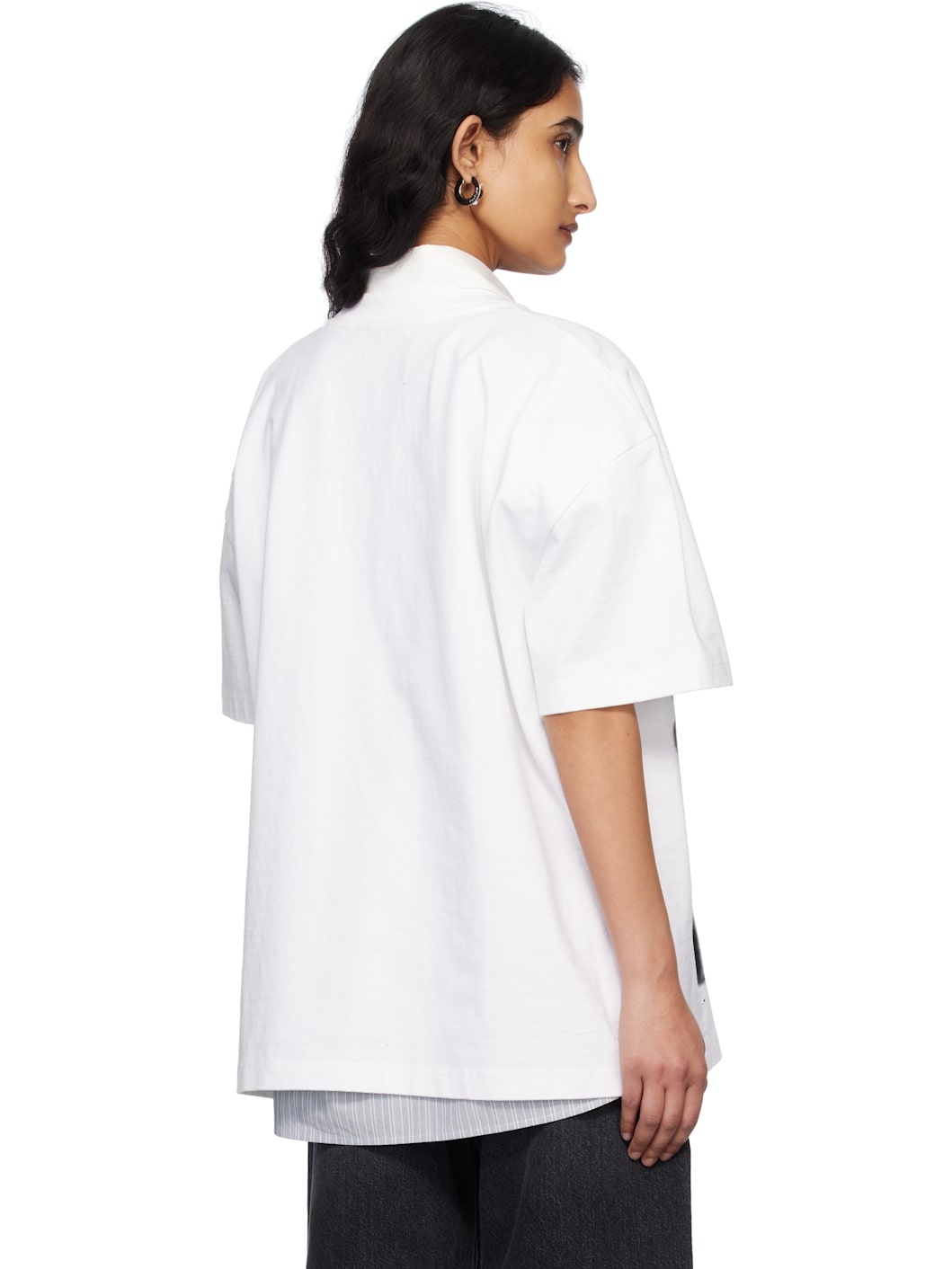 White Logo Relaxed Fit T-shirt - 3
