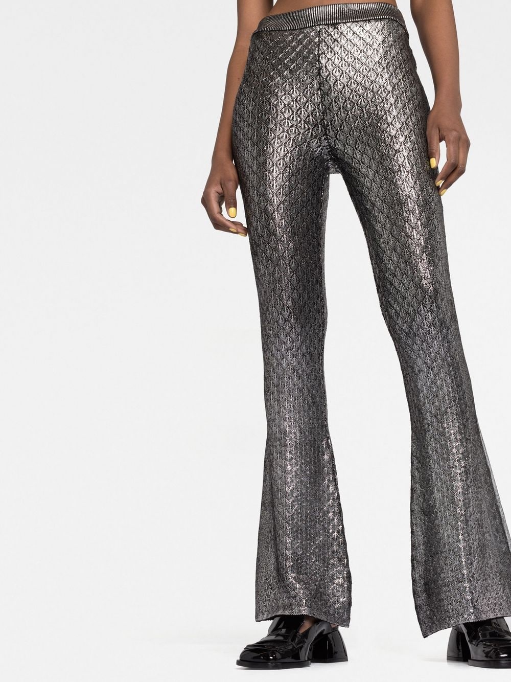 high waist flared trousers - 5