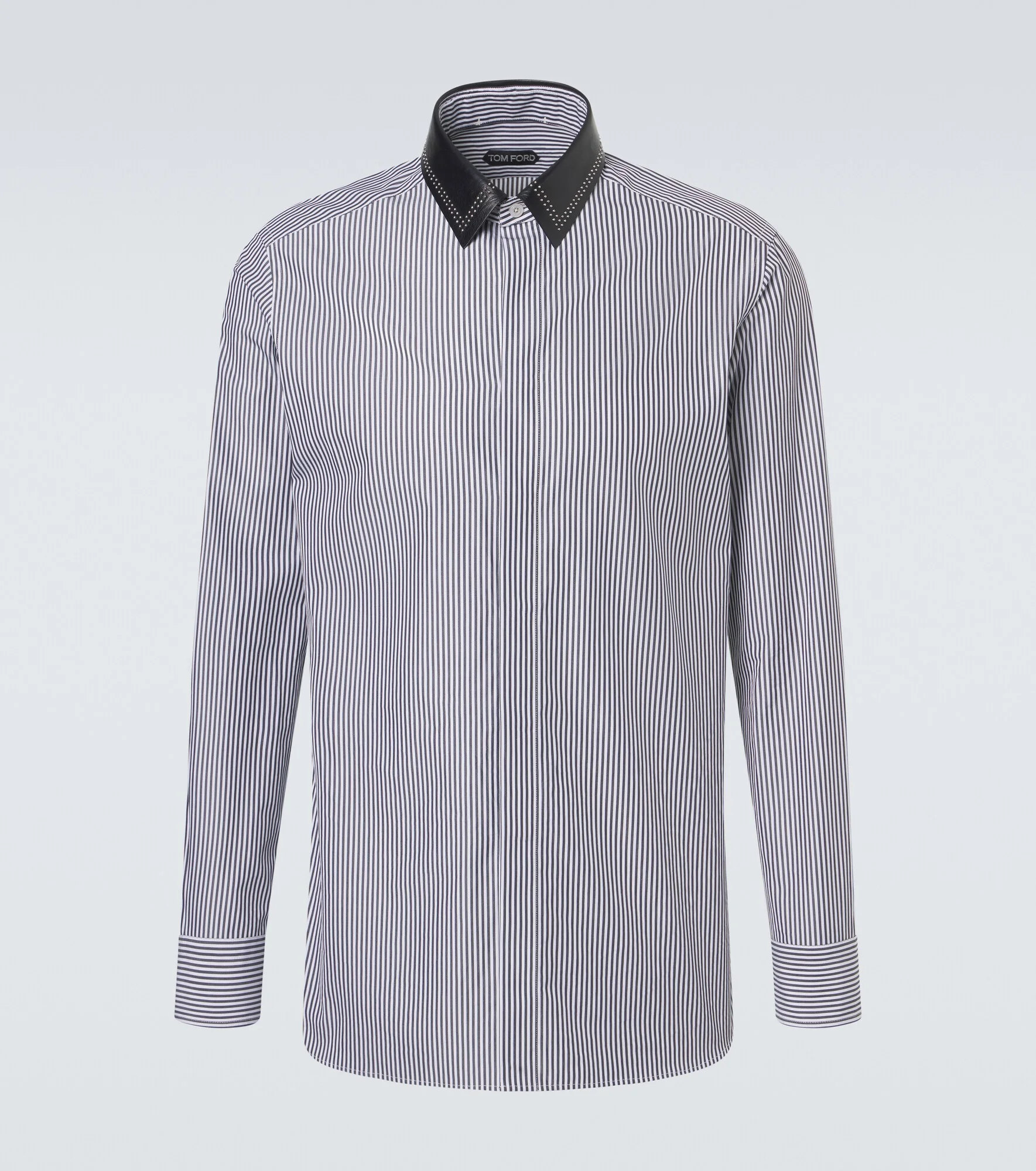 Striped cotton poplin shirt - 1