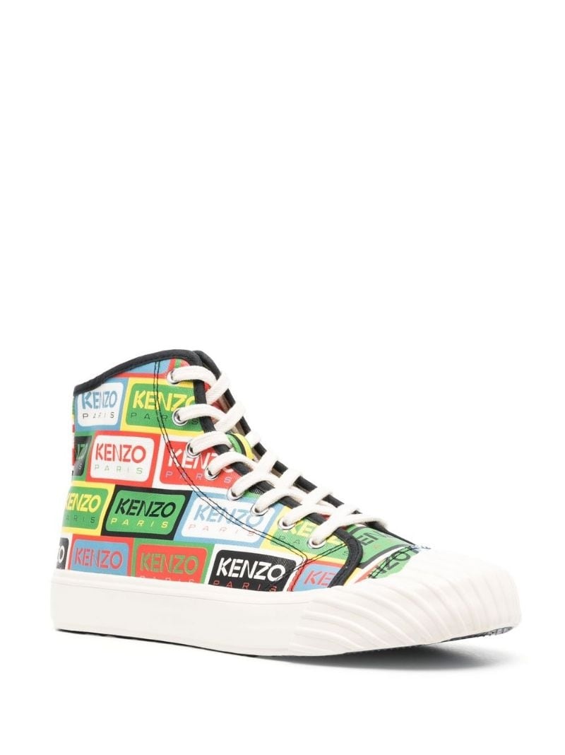 logo-print high-top sneakers - 2