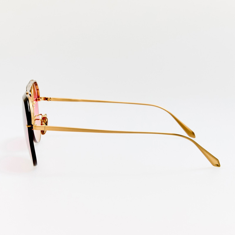 Quynh Sunglasses in Matt Champagne and Pink 4