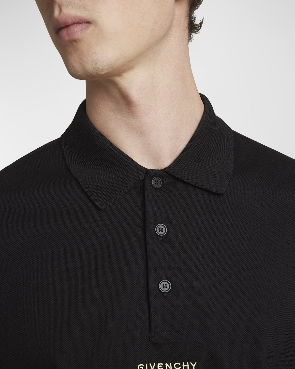 Givenchy Men's Embroidered Polo Shirt neimanmarcus REVERSIBLE