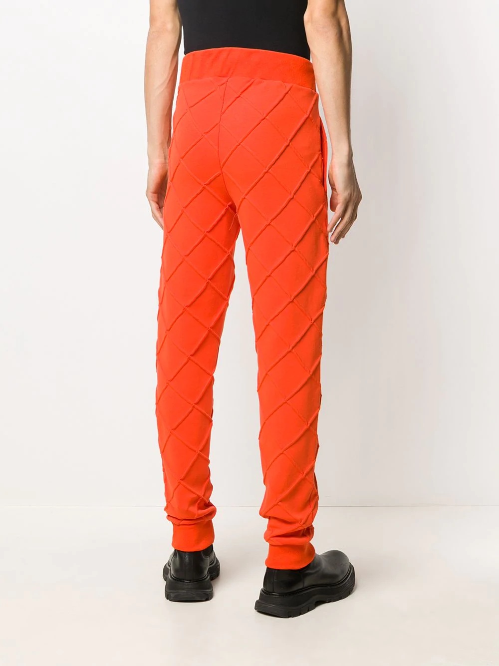 diamond quilted track trousers - 4